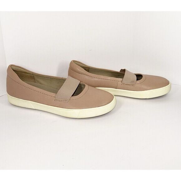 Naturalizer Mai Mary Jane Leather Sneaker Elastic Strap Blush Pink Nude 8.5WW - Picture 11 of 16